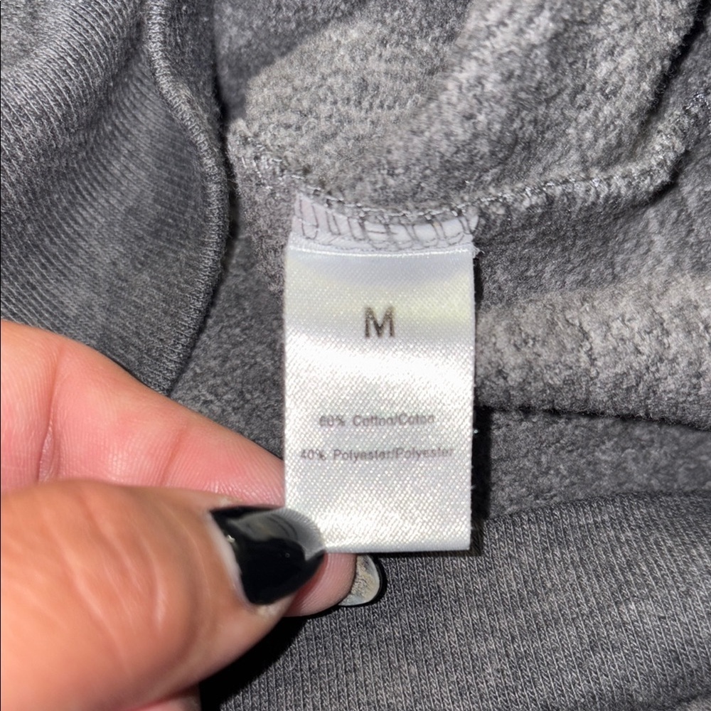 Ardene Pink and Gray zippered Hoodie, size small, White accents - Picture 6 of 8